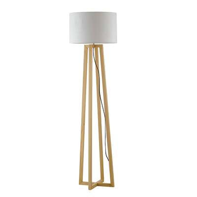 Lampada da terra decorativa base in legno 41893 LUCI MODERNE