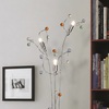 Lampada da terra cromo a 3 luci con gemme sfaccettate colorate 02555/P3-CS TESSA DUE P