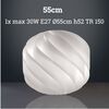 Immagine aggiuntiva di Lampada da tavolo importante in acrilico bianca 55 cm con globo a spirale  45