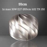 Piantana Silver in acrilico 55 cm con globo a spirale in acrilico Polilux 2xE27 GL/L/55/SVR LINEA ZE