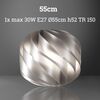 Piantana Silver in acrilico 55 cm con globo a spirale in acrilico Polilux 2xE27 GL/L/55/SVR LINEA ZE