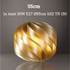 Lampada da tavolo grande 2xE27 Oro New Gold 55 cm con globo design GL/L/55/NGLD LINEA ZERO
