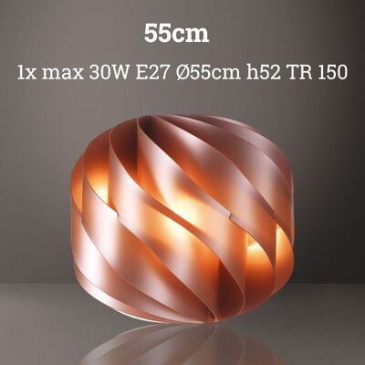 Lampada da terra acrilico rame metal 55 cm con grande globo design 2xE27 GL/L/55/COP LINEA ZERO