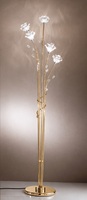 Piantana oro decorativa vetro fiori cristallo gocce colorate  44873