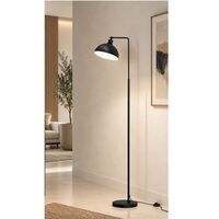 Piantana nera con diffusore inclinabile a cupola metallo interno bianco  45563