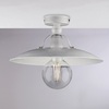 Immagine aggiuntiva di Plafoniera a piatto in metallo bianco argento vintage chic  43938