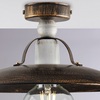 Particolare di Punto luce a soffitto in metallo piatto bronzato antichizzato oro 30cm rustico vintag