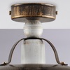 Ulteriore dettaglio di Punto luce a soffitto in metallo piatto bronzato antichizzato oro 30cm rustic
