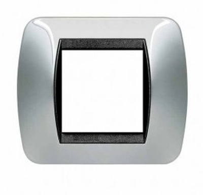Placca Living 2 moduli titanio per scatola rotonda L4802TC BTICINO
