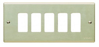 Placca 5 moduli BTICINO Magic alluminio con viti 505/5X BTICINO