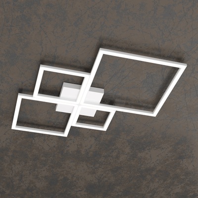 Lampada da soffitto 70cm con quadrati led montatura bianco opaco 1162/70-BI TOP LIGHT