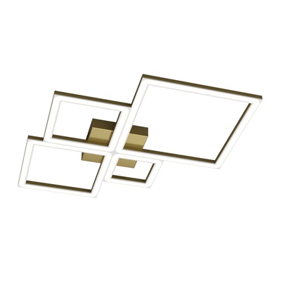 Lampada parete soffitto 55cm con quadrati led oro brunito luce naturale o calda 1162/55-OB TOP LIGHT