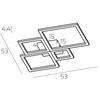 Misure plafoniera led 4 quadrati