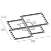 Misure plafoniera led 4 quadrati 90cm
