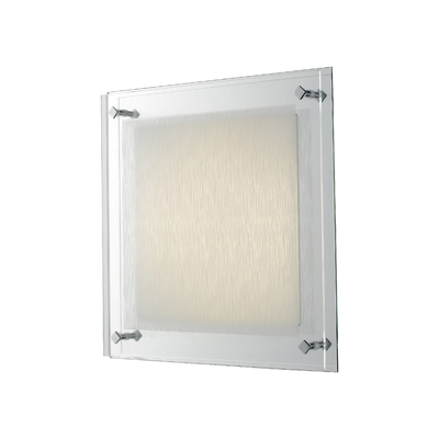 Plafoniera a led quadrata vetro decoro grigio 1500 lumen 39468 LUCI MODERNE