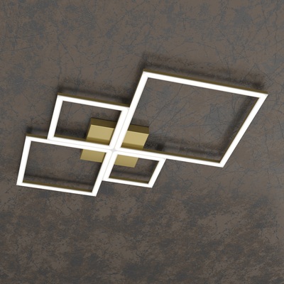 Plafoniera design minimal led integrato profili oro brunito 70cm 1162/70-OB TOP LIGHT