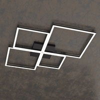 Lampada led quadrata base e profili nero quadri sovrapposti 70cm 1162/70-NE TOP LIGHT