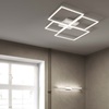 Plafoniera led moderna 4 quadrati decoro bianco luce naturale o calda 55cm 1162/55-BI TOP LIGHT