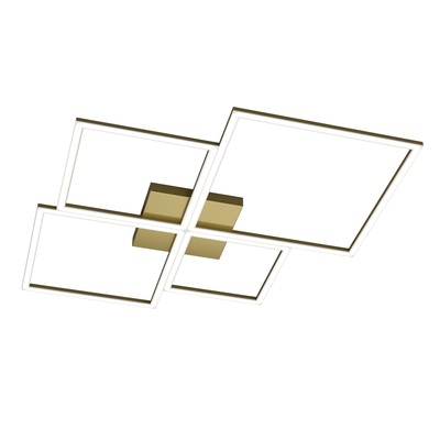 Plafoniera quadrati led sovrapposti oro brunito 88x88cm 8600 Lumen 1162/90-OB TOP LIGHT