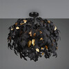 Plafoniera grande 70cm particolare cascata foglie acrilico nere e oro 41908 LEAVY LUCI MODERNE