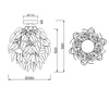 Immagine aggiuntiva di Plafoniera decorativa moderna 38cm cascata di foglie acrilico  41840