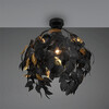 Lampada soffitto 38 cm nero e oro cascata foglie plastica 41907 LEAVY LUCI MODERNE