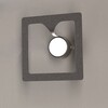 Particolare di Applique parete o plafoniera soffitto grigio scuro GX53 25x25  44246