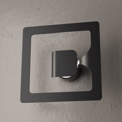 Applique GASOLINE in metallo nero per installazione parete o soffitto 25x25 1171/1-NE TOP LIGHT