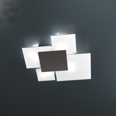 Illuminazione design 70cm marrone salotto elegante quadrati sovrapposti 1148/70-MA UPGRADE TOP LIGHT
