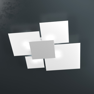 Plafoniera lusso 90cm grigio design geometrico camera bagno soggiorno 1148/90-GR UPGRADE TOP LIGHT