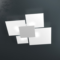 Plafoniera lusso 90cm grigio design geometrico camera bagno soggiorno 1148/90-GR UPGRADE TOP LIGHT