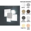 Plafoniera applique moderna 45 cm grigio quadrati sovrapposti per cucina e living  44082