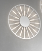 Lampada parete soffitto design cerchio 58cm raggi di luce led diretta cromo  43325