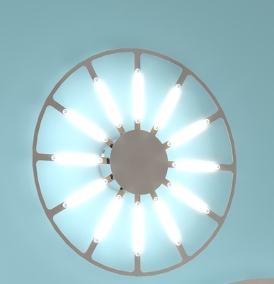Lampada parete o soffitto raggi di luce design cromo 35cm con led 3000k  43329