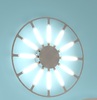 Lampada parete o soffitto raggi di luce design cromo 35cm con led 3000k  43329