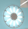 Plafoniera luce soffusa o applique design raggi cromo led 3000k  43330