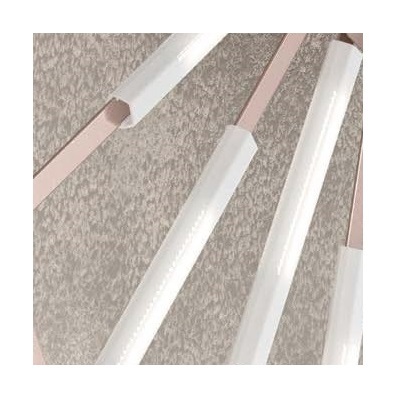 Applique plafoniera 58cm bronzo ros&egrave; rotonda raggi luminosi luce soffusa  43327