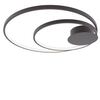 Plafoniera moderna a led struttura due cerchi neri d.62cm  43460