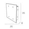 Misure Plafoniera applique 35x35 cm vetro quadrato extra chiaro bianco