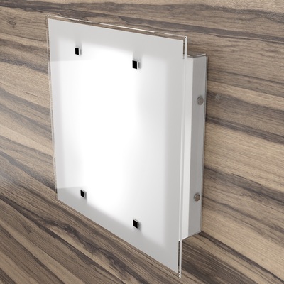 Plafoniera applique 35x35 cm vetro quadrato extra chiaro bianco 1122/35 BRICK TOP LIGHT