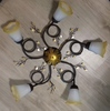 Plafoniera classica 5 luci brunita ELENA PL5 RUGG DUE P