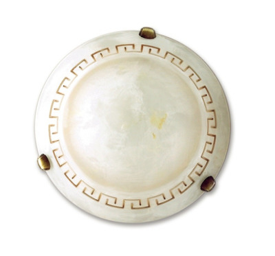 Plafoniera effetto marmo decoro greca 30cm 32458 LUCI CLASSICHE