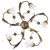 Plafoniera da soffitto decorativa 5 luci decoro foglie bronzate 41210 LUCI CLASSICHE