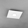 Particolare di Plafoniera applique piatta piccola 25x25cm in vetro extrachiaro punto luce minimale e