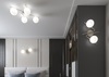 Dettaglio Plafoniera o applique 4 luci tortora zig zag sfere bianco opaco