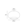 Misure Plafoniera moderna luminosa design vetro cupola 42cm