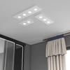 Particolare di Plafoniera piatta 4 luci riflesso luminoso contemporaneo  44047