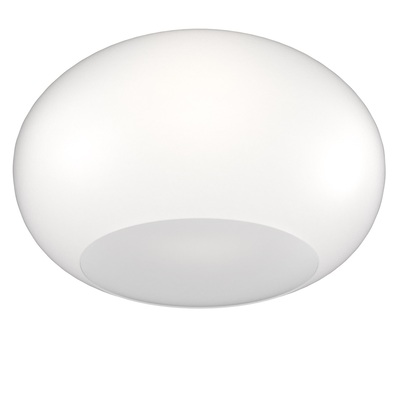 Lampada grande soffitto vetro cupola bianco 55cm opaco 1218/PL55-BI CASPER TOP LIGHT