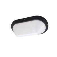 Plafoniera applique per esterno ovale IP65 termoplastico nero  43829