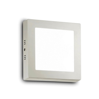 Applique plafoniera 17x17 mini 1200lumen bordo metallo bianco UNIVERSAL PL D17 IDEAL LUX